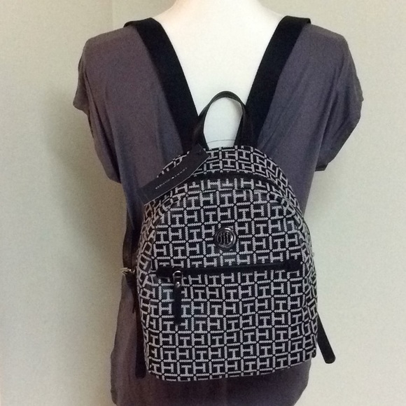 Tommy Hilfiger Handbags - Tommy Hilfiger black & white mini backpack
